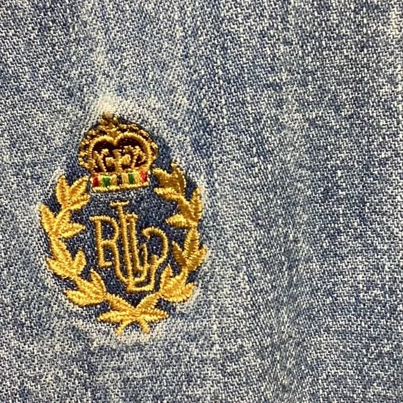 Blue Denim Button-Up Shirt - Picture 2 of 4